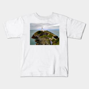 South Stack Lighthouse - Holyhead, Anglesey,  Wales. Kids T-Shirt